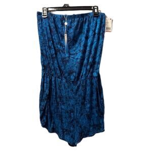 Lucky Brand swimwear romper dark blue and black missing neck tie